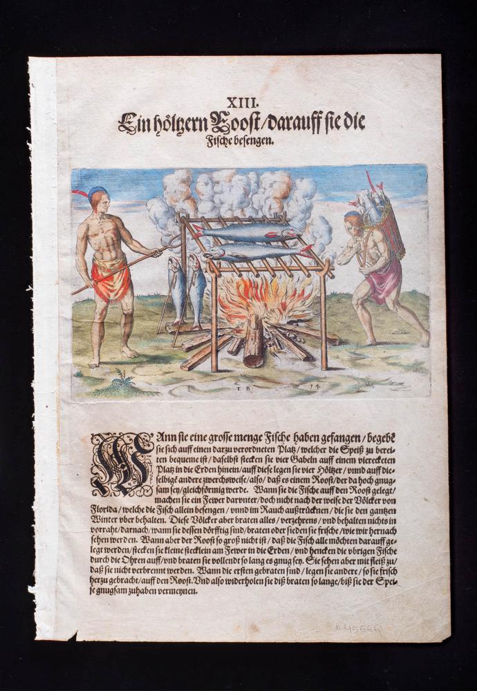 The Broiling of Their Fish over the Flame