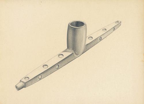 WPA Drawing of T-shaped pipe