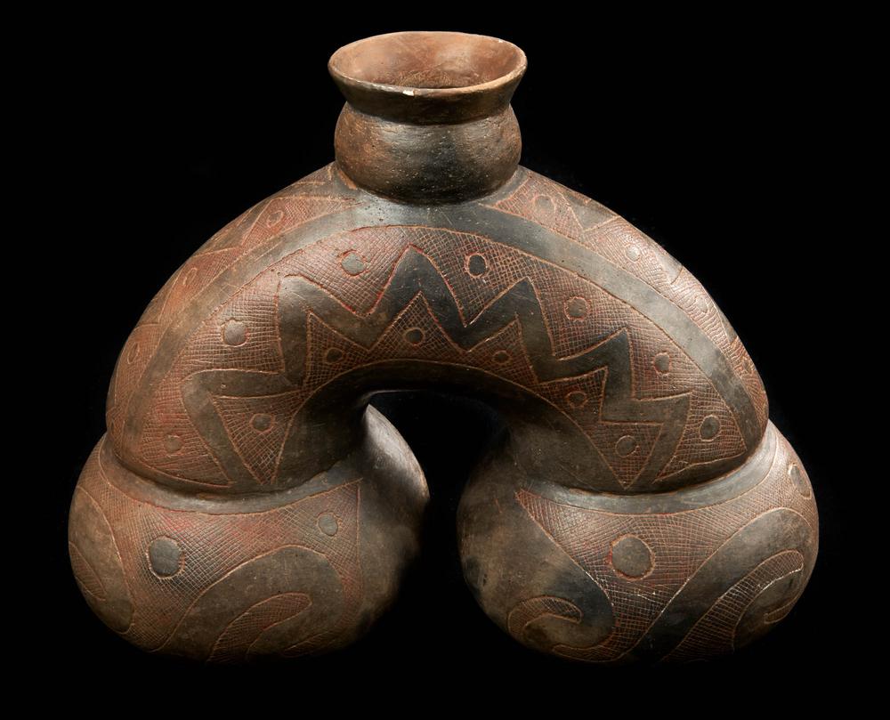 Engraved double bottle