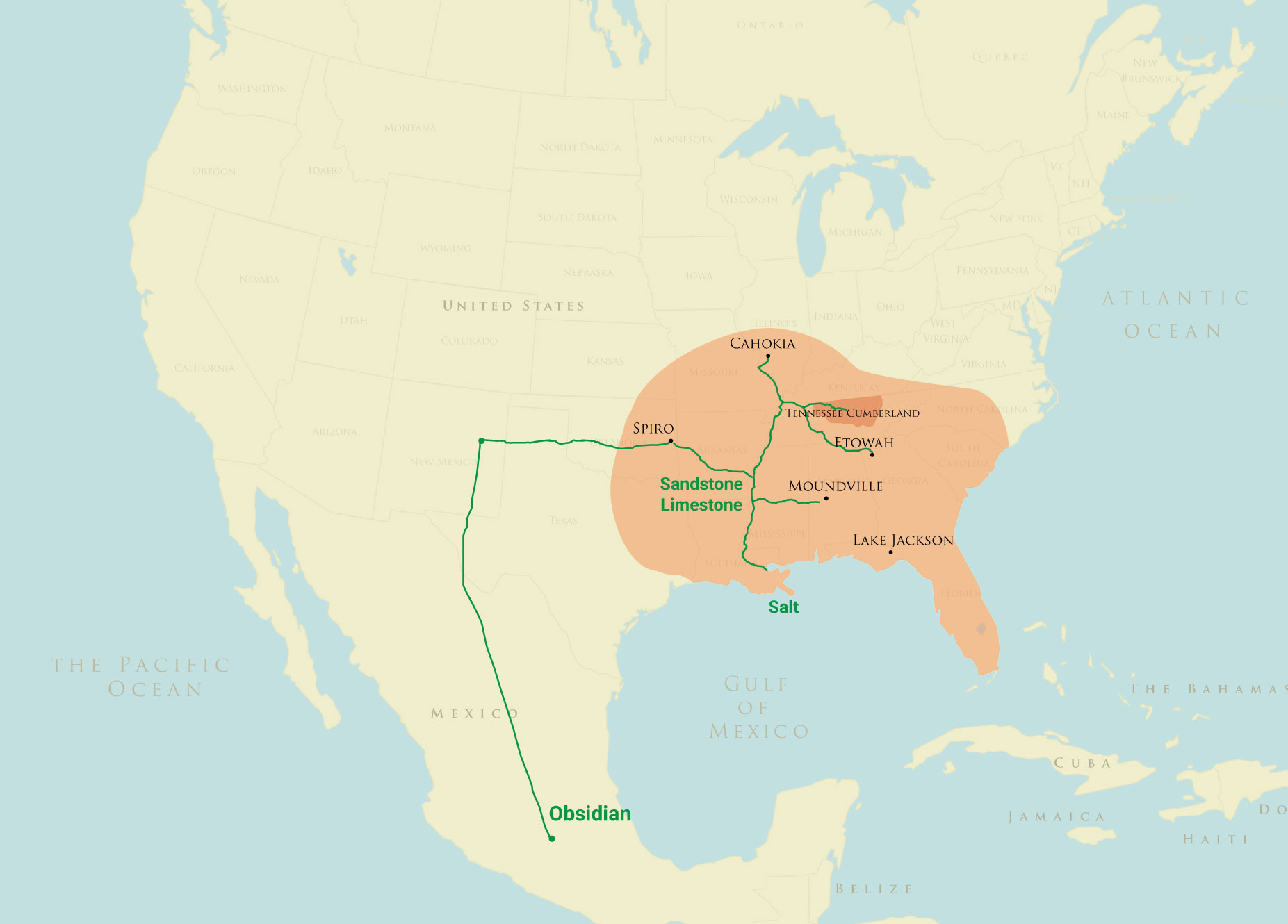 Obsidian Trade Route